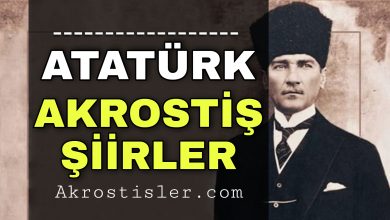 Photo of Atatürk Akrostiş Atatürk ismine akrostiş