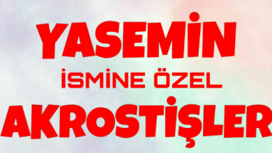 Photo of Yasemin ismine akrostiş