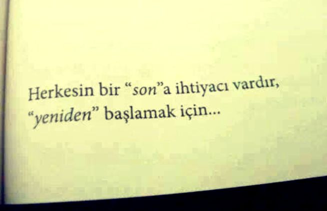 yeniden başlamak sözleri