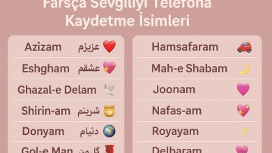 Photo of Sevgiliyi Farsça Telefona Kaydetme İsimleri